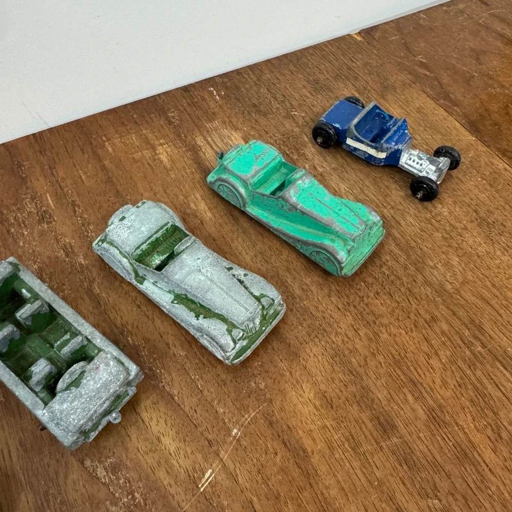 Vintage 1960s Midge toy Rockford Diecast Toy Cars Lot Roadster Troop‎ Carrier